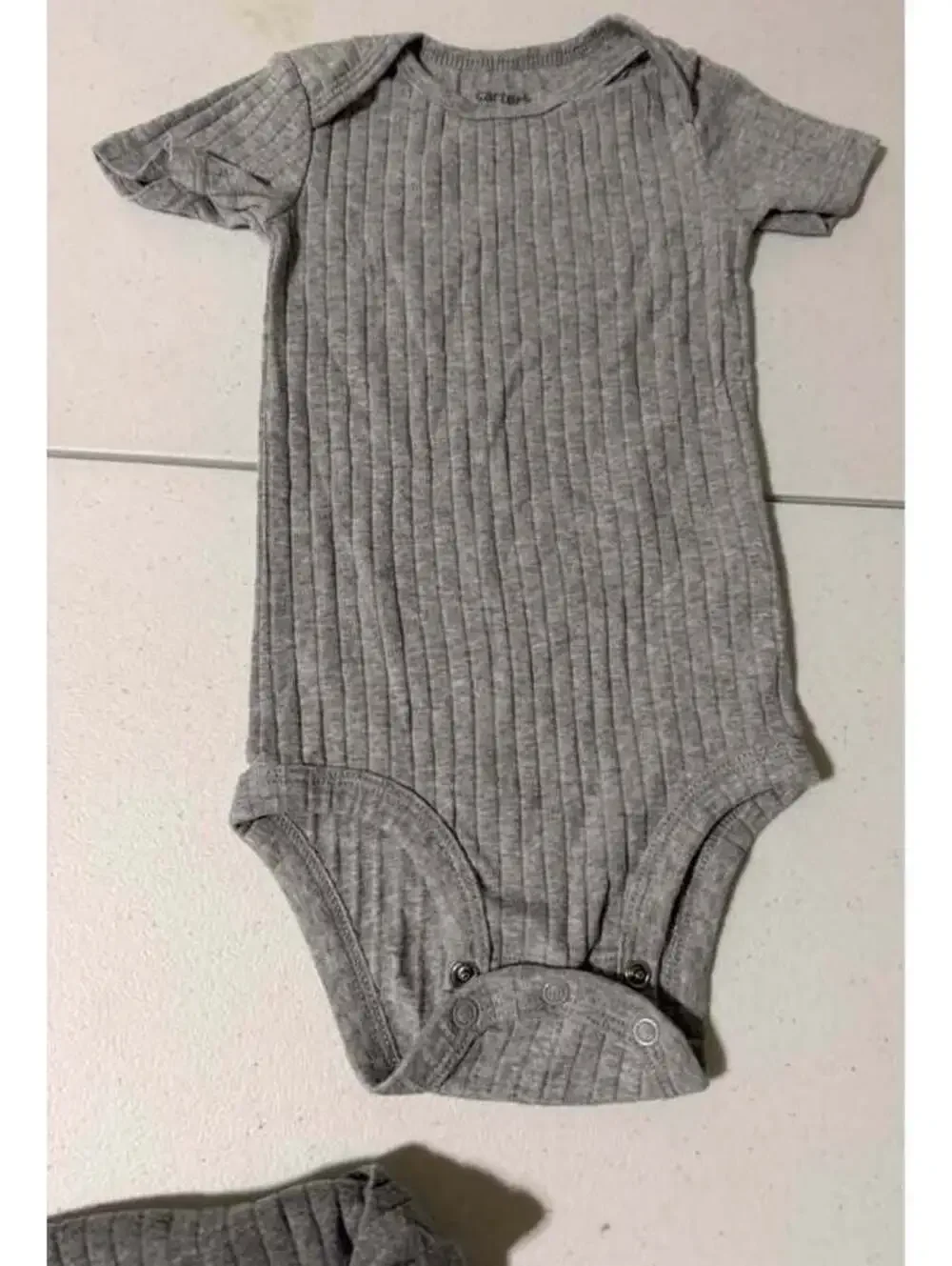 Carter's Short Sleeve Ribbed Bodysuits 3-Pack